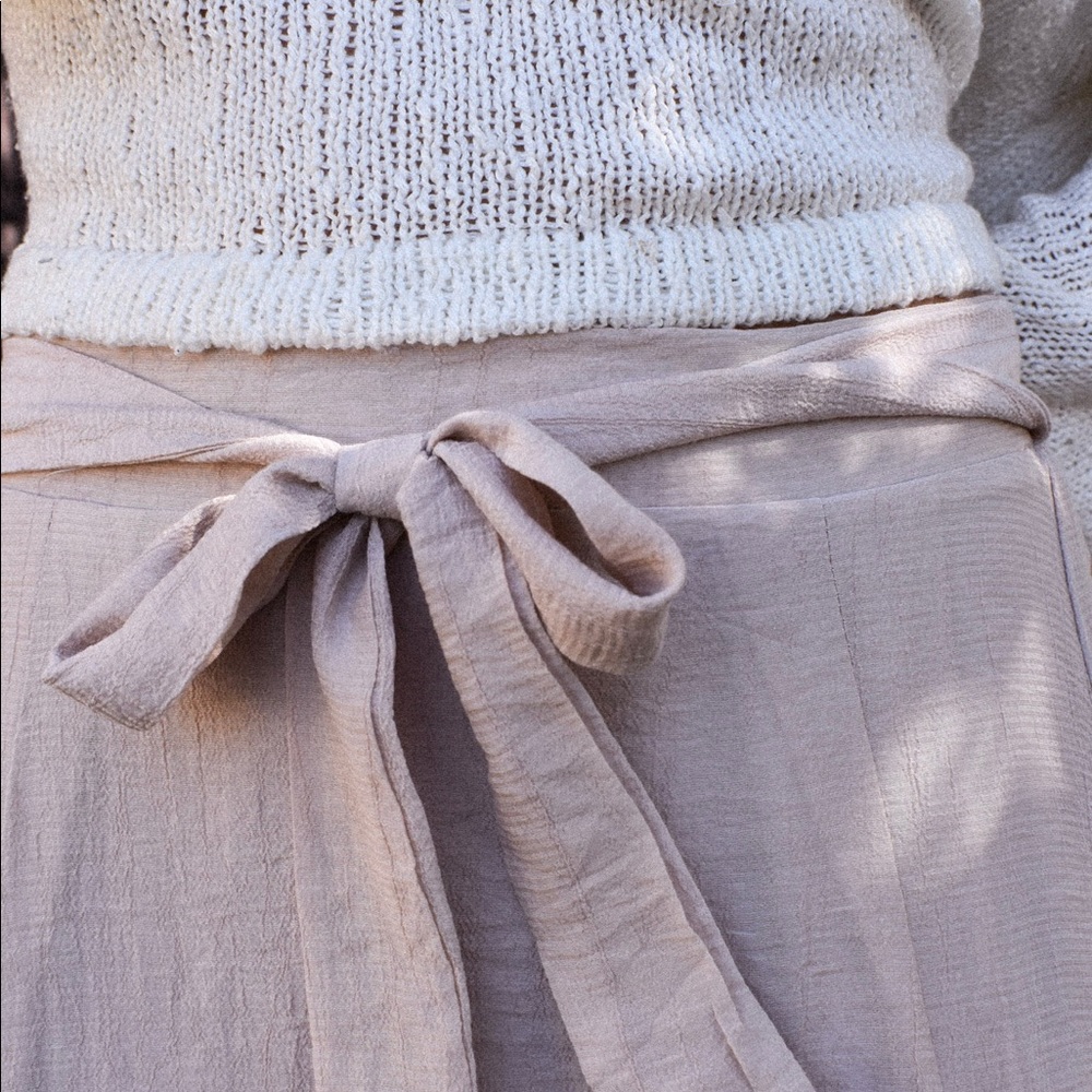 Hazel Blush Maxi Skirt with Bow - Picture 4 of 5